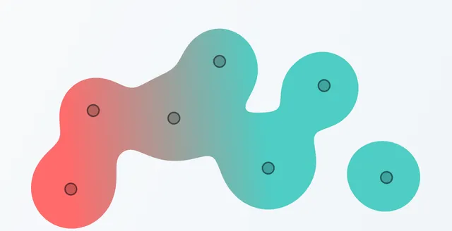 Learn how to render organic-looking metaball shapes using the marching squares algorithm, with interactive demos and code walkthroughs.